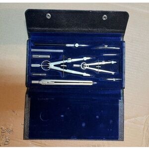 Precision Drafting Compass Set in Blue Case